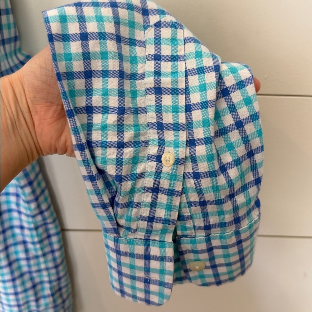 Vineyard Vines Blue & Teal Plaid Button-Down Shirt - Picture 5 of 6